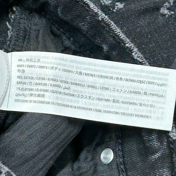 Abercrombie & Fitch Jeans Womens 8 Measures 32x27 Black Distressed Skinny - Picture 6 of 9